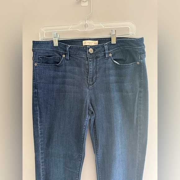 J Jill Denim Authentic Fit Slim Leg Jeans Women’s SZ 8 Blue Midrise Straight - Picture 2 of 11